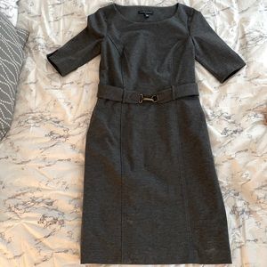 Belted Banana Republic below the knee dress